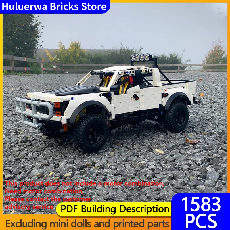 

Модель скоростного гоночного автомобиля MOC, строительные кирпичи, белый раптор, пикап, модульная технология, подарки, праздник, сборка, детский игрушечный костюм