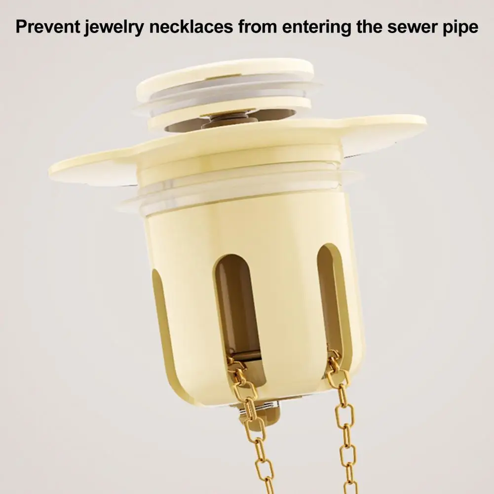 Bouchon d'évier avec collecteur de cheveux, couvercle de vidange à rebond, collecteur de cheveux, filtre de vidange d'évier pour toilettes, buanderie, Anti-colmatage