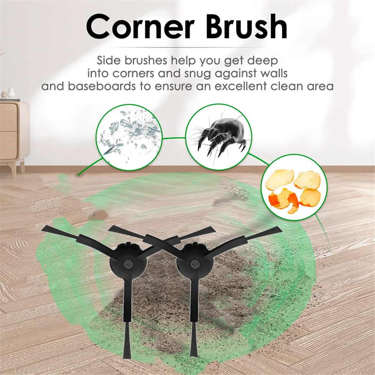 Cepillo Lateral de 12 Uds para piezas de limpiador S8 MaxV Ultra/S8 Max