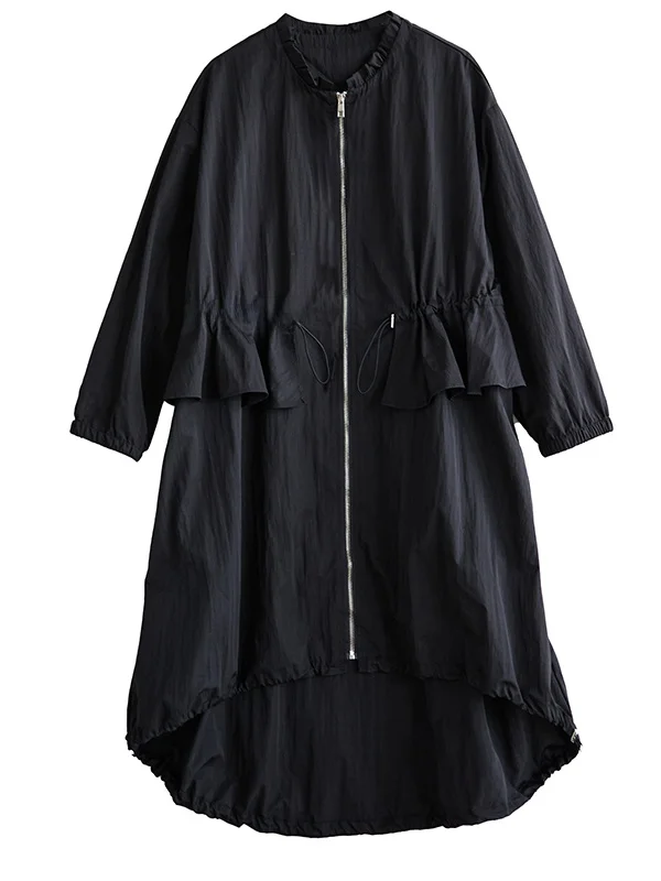 

Casual Artistic Long Coat Loose Korean Sle Autumn Winter Outerwear Ele Aosphere Windbreaker Women's Faion Coat