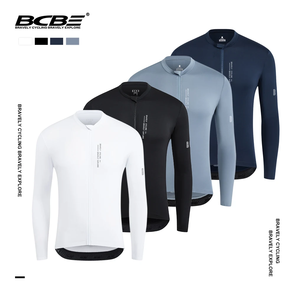 BCBE Cycling Jersey Long Sleeve Pro Aero Fit Lightweight Fabric Bicycle Cholting MTB Road Bike Jersey Maillot Ciclismo Hombre