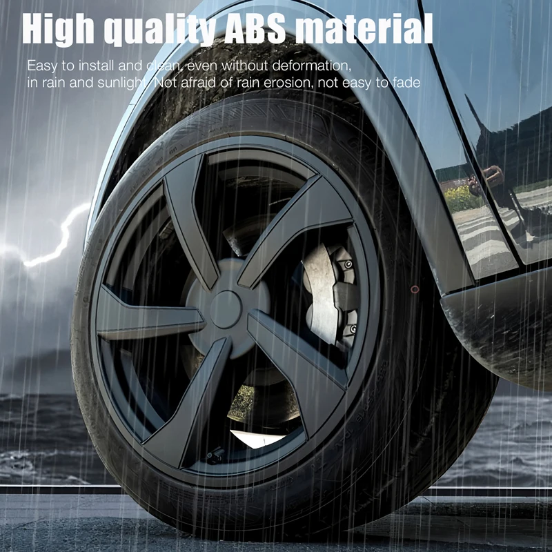 4PCS HubCap for Tesla Model Y Juniper 2025 Wheel Cap 19 Inch Replacement Automobile Hubcap Full Rim Car Accessories Wheel Cover