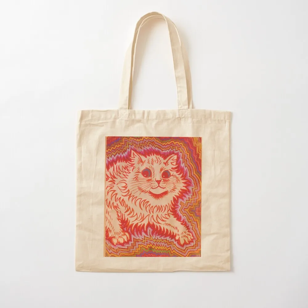 

Louis Wain Orange Psychadelic Cat Tote Bag