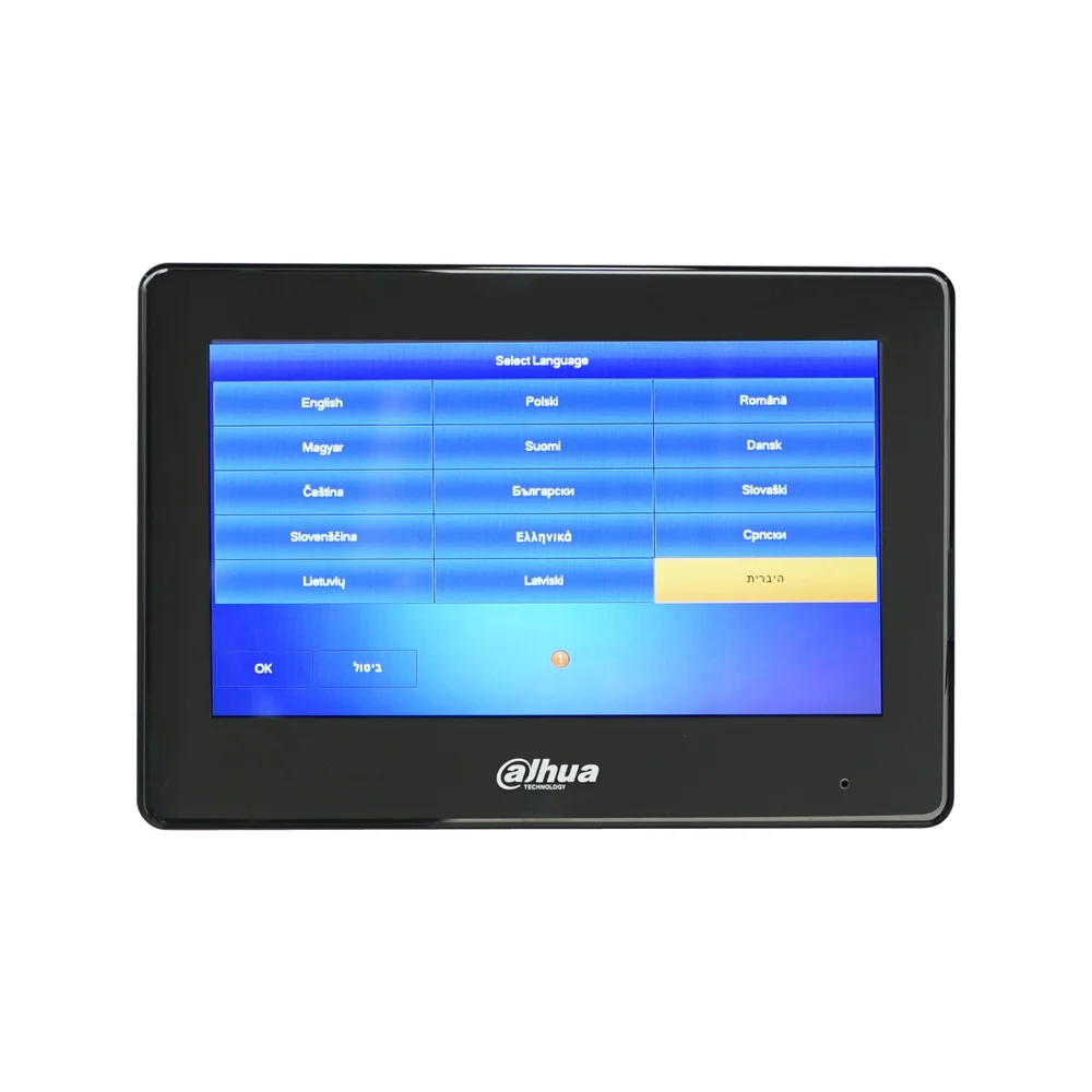 Dahua Multi-Language IP Video Intercom KIT,VTO2202F-P-S2 & VTH5421HB & PoE switch