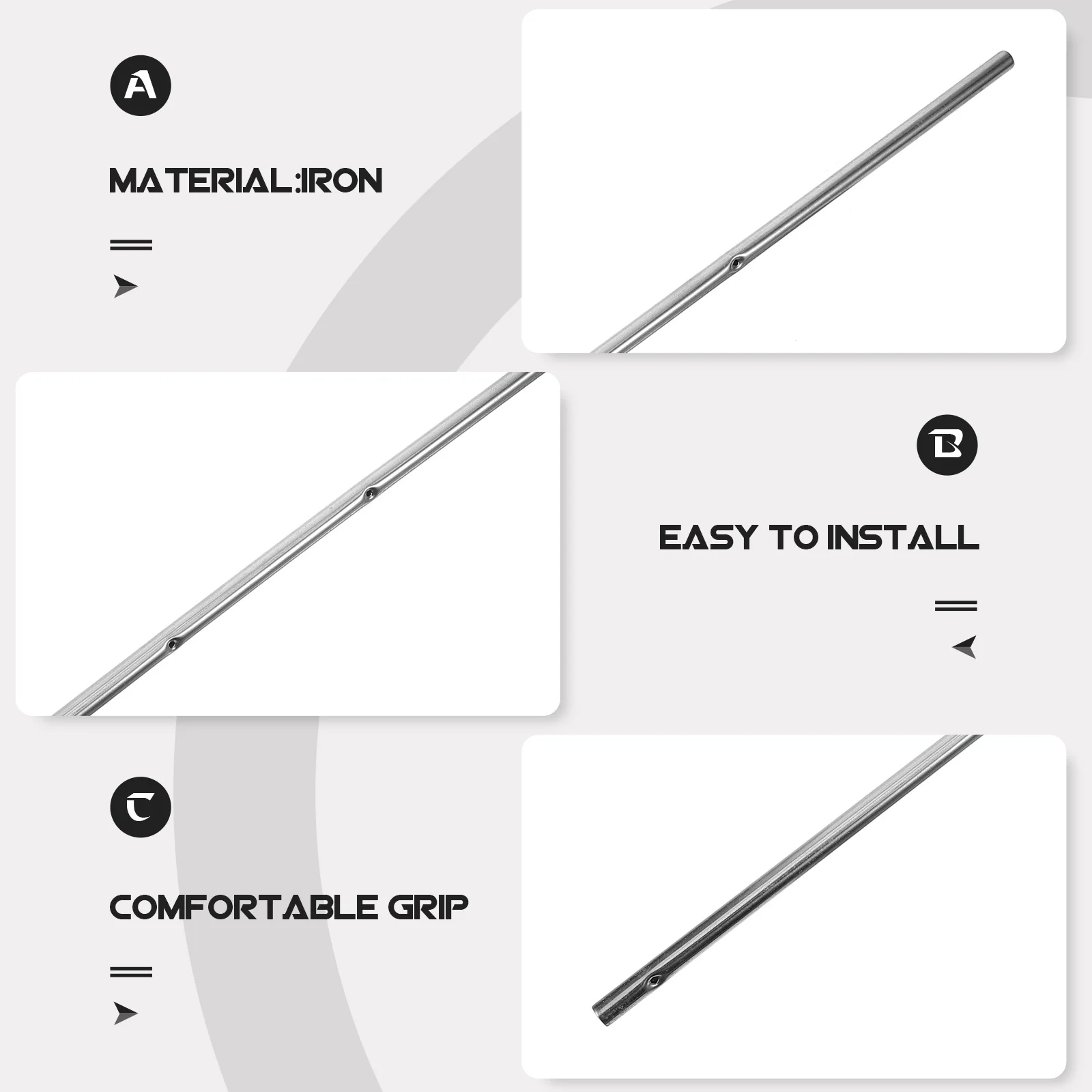 

Football Operation Pole Metal Table Soccer Replacement Rod For Desk Soccer Machine Accessory Comfortable Grip Handle