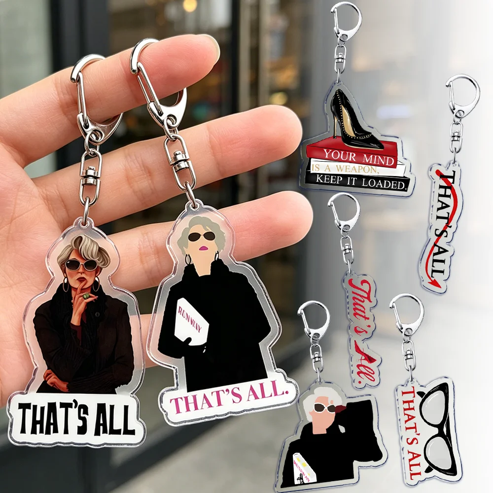 Divertidos Llaveros de la Película Thats All Meryl Streep, Joyería de Moda Devil Runway, Regalos de Cumpleaños para Fans y Amigos