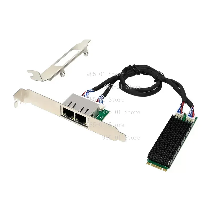 NVME M.2 B+M I226-T2 Dual Electrical Port 2.5G Ethernet Card Server Industrial Control