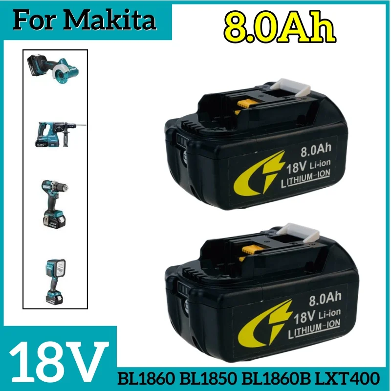 

Аккумулятор для Makita 18 В bl1850b BL1850 bl1860 bl 1860 bl1830 bl1815 bl1840 LXT400 8,0 Ач для инструментов Makita, аккумулятор для дрели