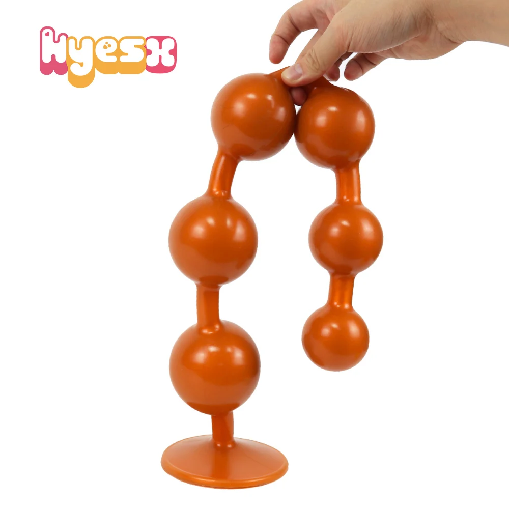35cm-61cm Long Anal Beads Big Buttplug Vaginal Balls Anal Stimulation Pull Bead Dildo Intimate Goods Sex Toys for Woman Gay Men view 3
