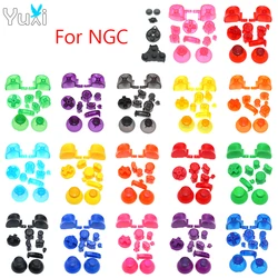 YuXi For GameCube ABXY L R Z D-Pad Button Kit Thumbstick Cap & Conductive Rubber Replacement for NGC Controller