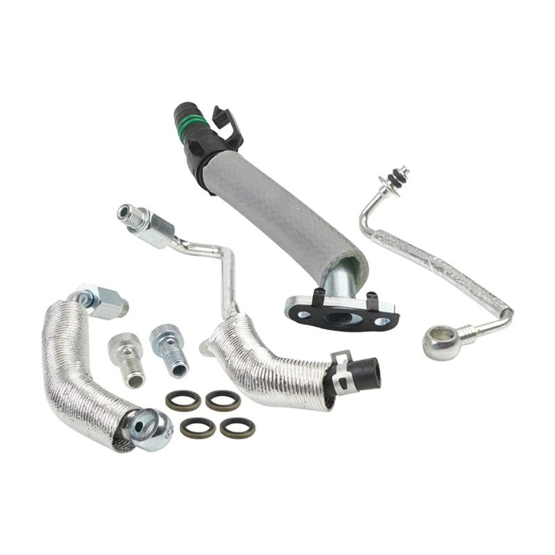 Turbo Oil Return Drain & Oil Feed Pipe Kit For Buick Encore Chevy Cruze 1.4L L4, 55592600 25198546 25200947 55587854