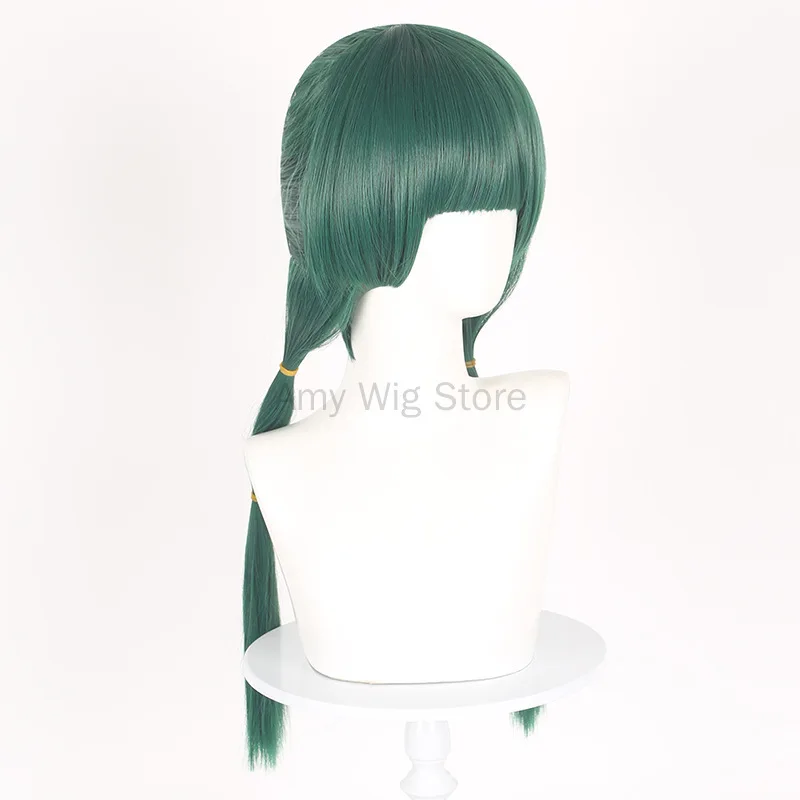 Anime Cosplay Perruque Cheveux Longs Vert Foncé pour Bol, Costumes d'Halloween pour Femmes, ixde Noël, 03