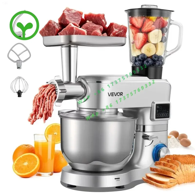 【Premium】SucceBuy  5.7/6/7.8L Stand Mixe Electric Kitchen Mixer 1500W Dough-Mixer, 6+P Speeds Tilt-head Food-Mixer with 1.5 L Bl