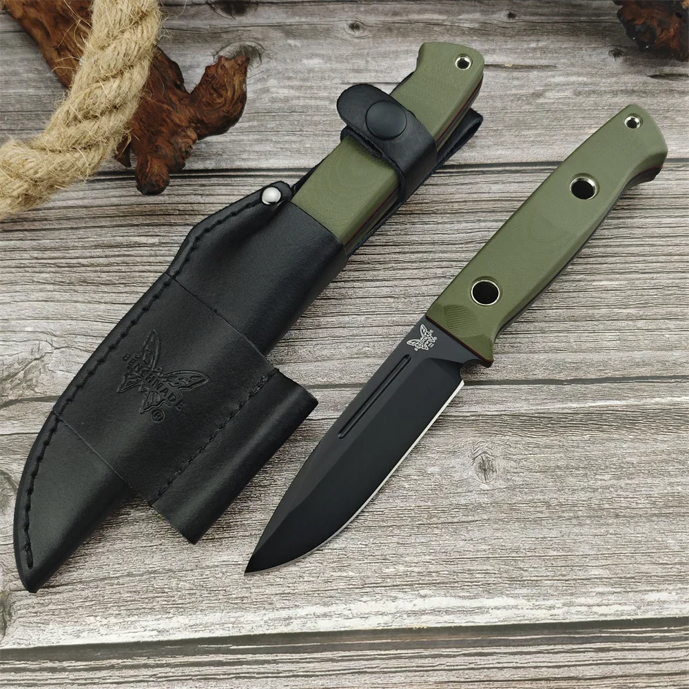 Fixed Blade Knife BM 163 Outdoor Hunting Camping Knife D2 Blade G10 Handle EDC Survival High Quality Tool Hiking Cutting Knife