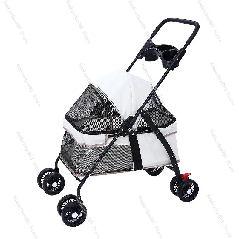 

Pet Stroller for Going Out, Puppy Stroller, Dog Stroller, Small, Lightweight, Foldable, and Dedicated for Cats and Dogs