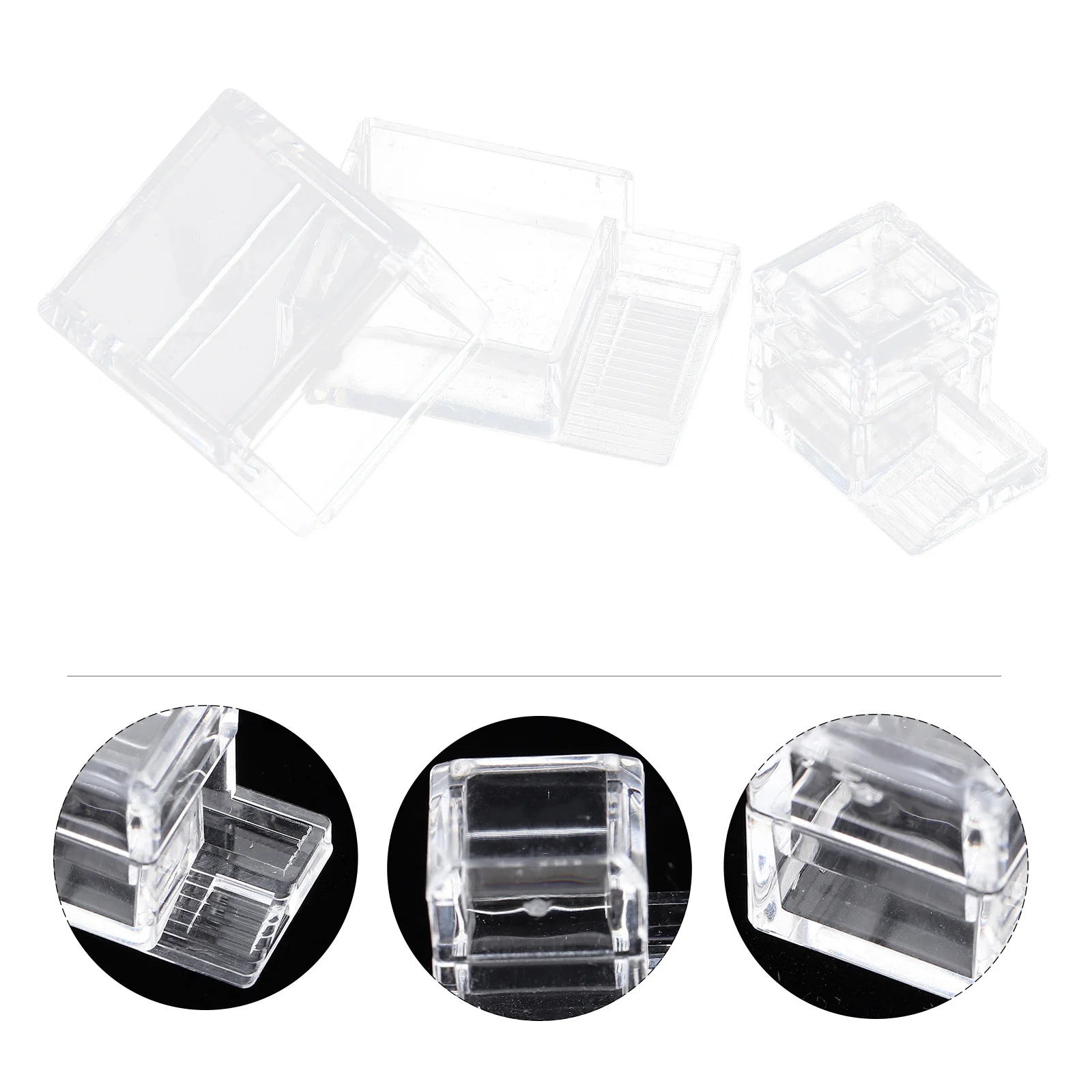 

2pcs Acrylic Feeding Transparent Drinking Tool For Farm Mini Portable Water Storage Lightweight Visible Ant Feeder Container