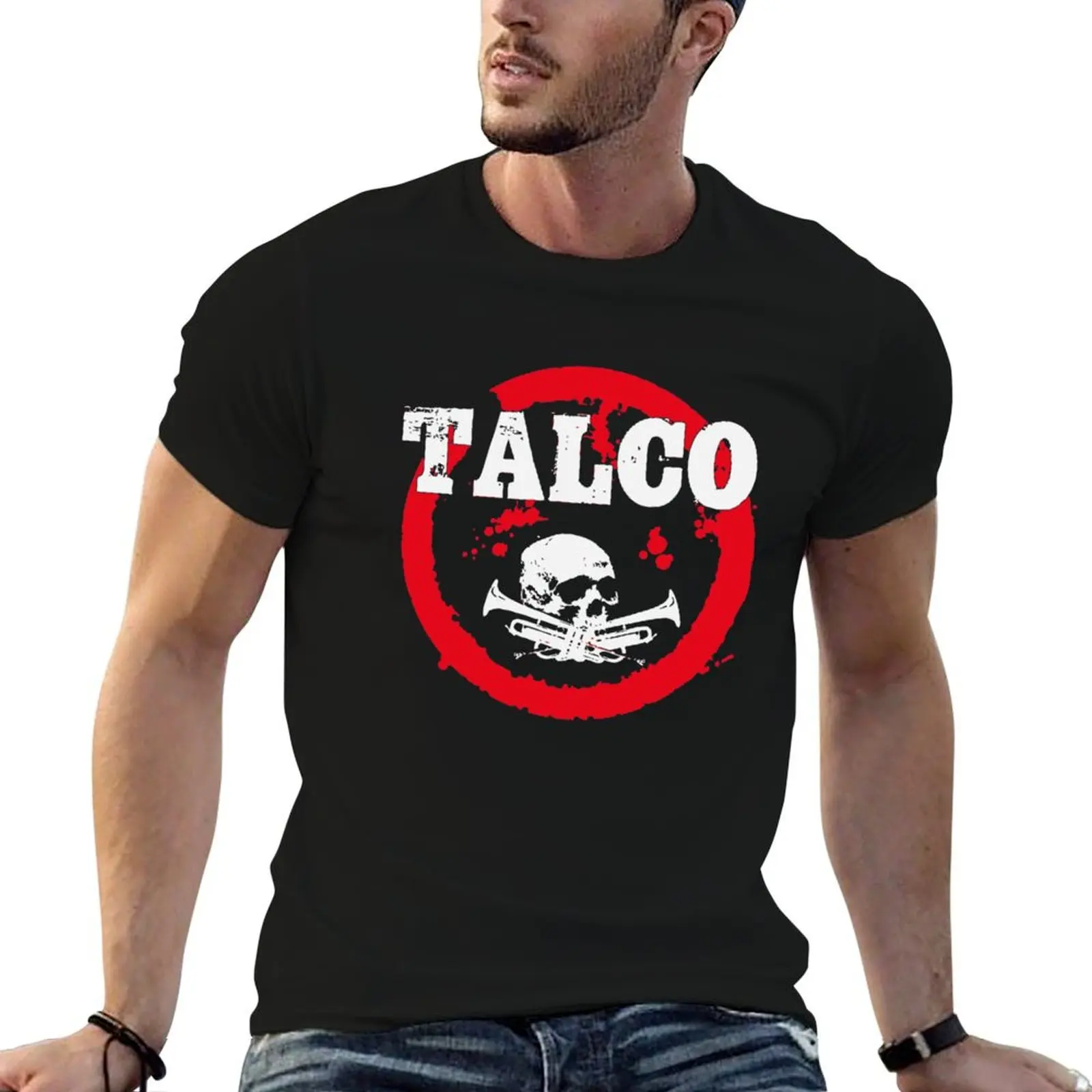 Camiseta Ska Punk Talco para hombre, camisetas de algodón para hombre, camiseta gráfica vintage para hombre, camiseta 100% de algodón