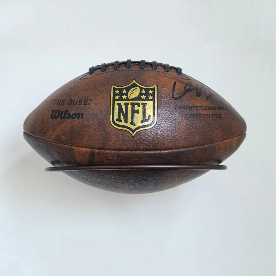 Rak Penyimpanan Bola Sepak Logam untuk Dekorasi Olahraga, Garasi, atau Ruang Pria, Warna Perunggu