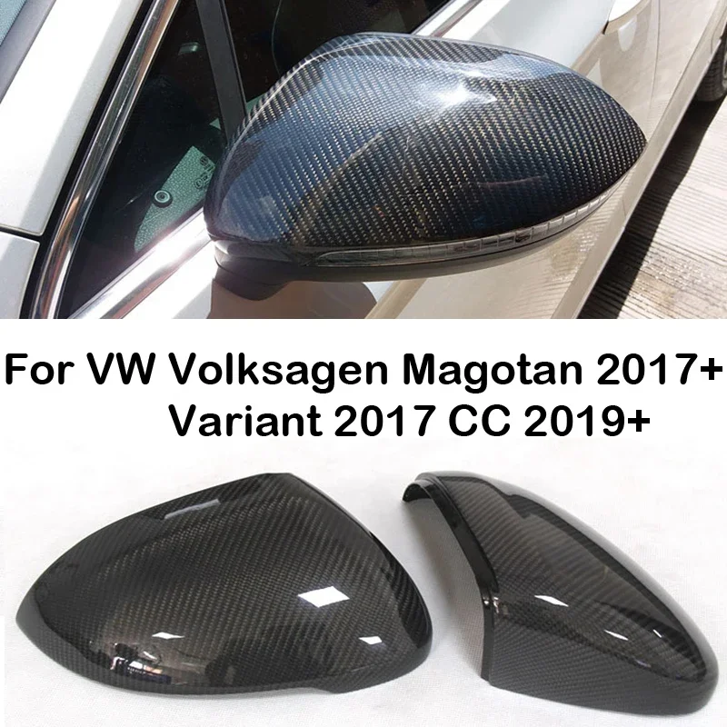 Real Carbon Fiber Car Rearview Side Mirror Cover For VW Volkswagen Passat Variant Arteon 2017 2018 2019 2020 2021 2022 2023 2024