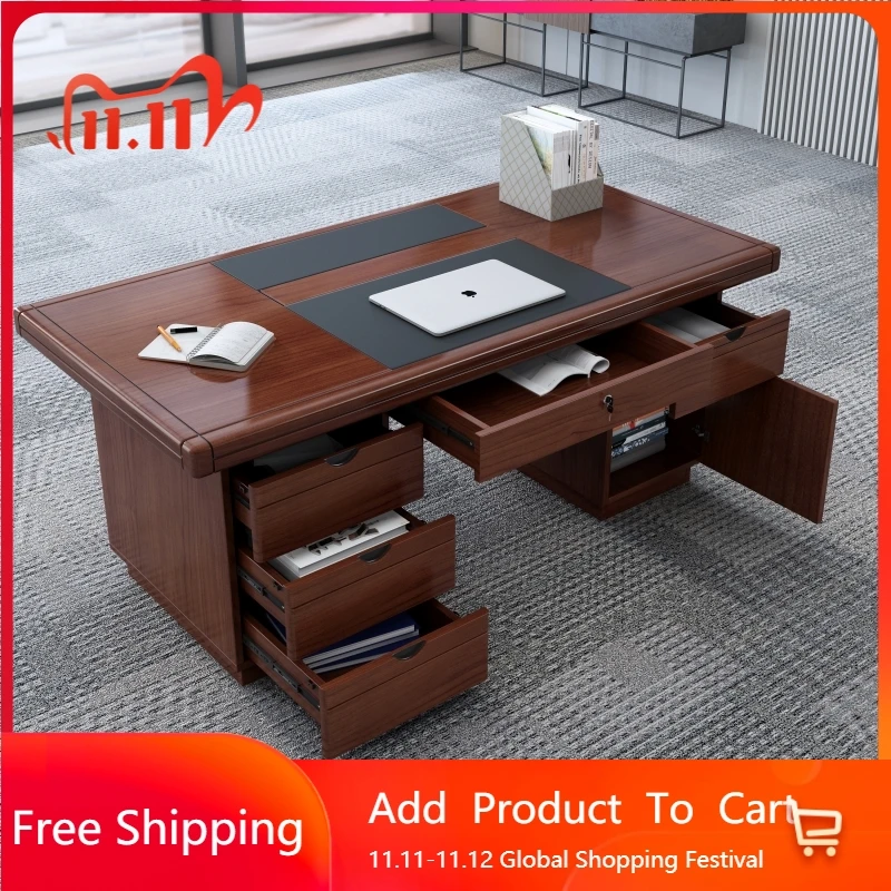 

Gaming Wide Designer Desks Office Fancy Storage Nordic Drawers Computer Desks Gaming Korean Aesthetic Biurko Lounge Furniture