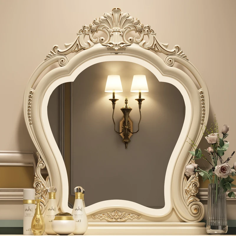 Makeup Mirror with Light   Smart European Vanity Mirror Mirror Gold Foil Girl Heart