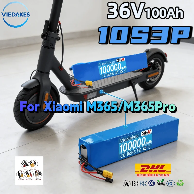 

Hot-Item10S3P 18650 Li-ion Battery pack XT-60+DC/T+DC/XT60+SM/XT30+JST/Buller+SM Interface Fit Xiaomi M365/M365pro E-Scooter