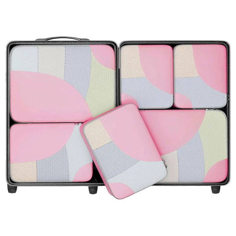 6 Pieces Packing Cube Set Travel Clothing Shoes Organizer Bag Lightweight Travel Accessories Storage Bag for Luggage Suitcase