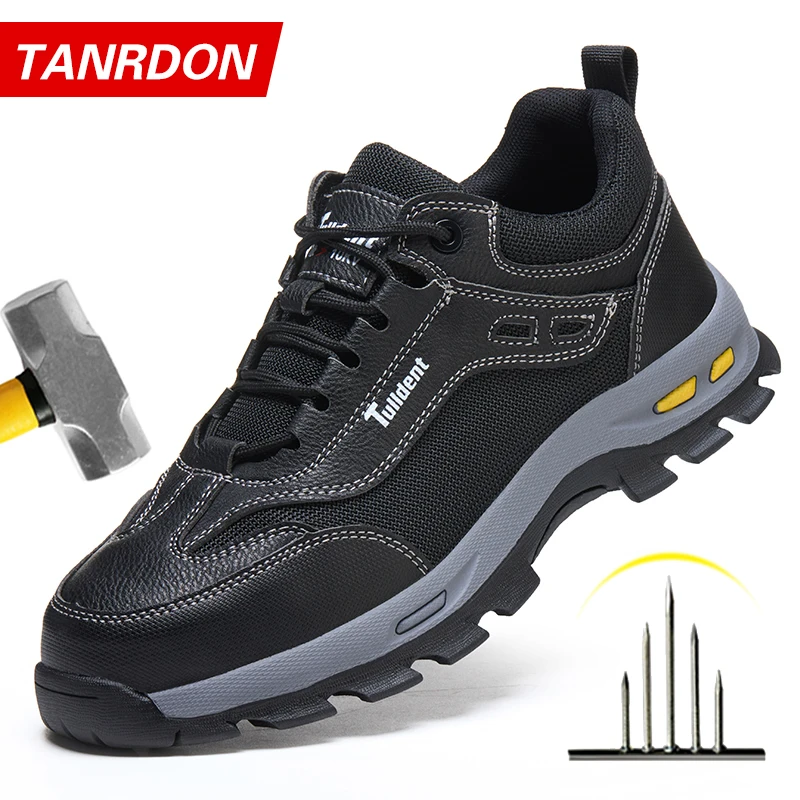 Safety Shoes, Anti Smashing and Anti Stabbing Work Shoes, Men's Protective Shoes, Lightweight and Comfortable Protective Boots