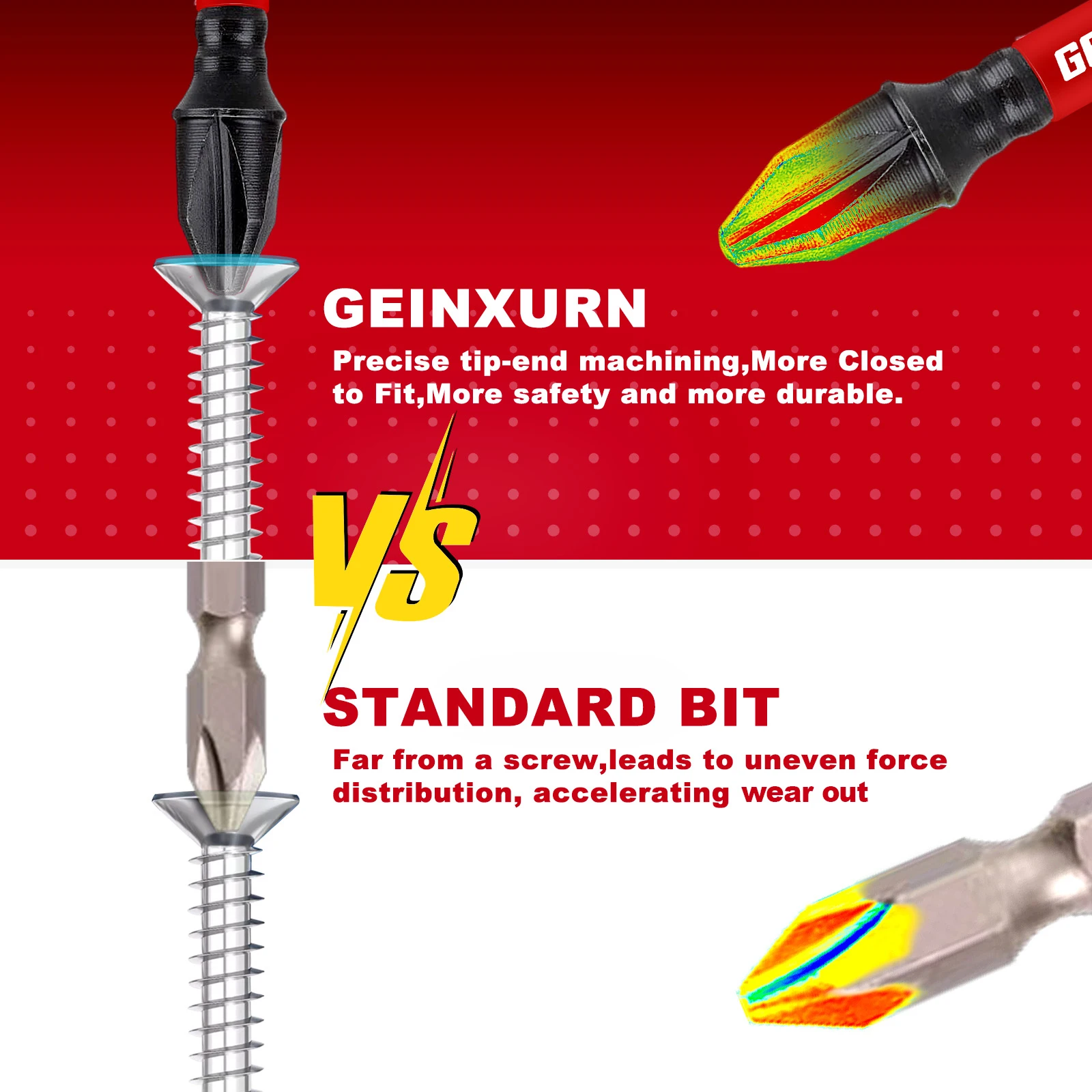 Zestaw bitów do wkrętarki o wysokim momencie obrotowym, stal S2, do przemysłu meblowego, PH2 D2-PH2, 10 sztuk/zestaw, 25mm/50mm/75mm, DIY OEM, dostępne w magazynie w USA.