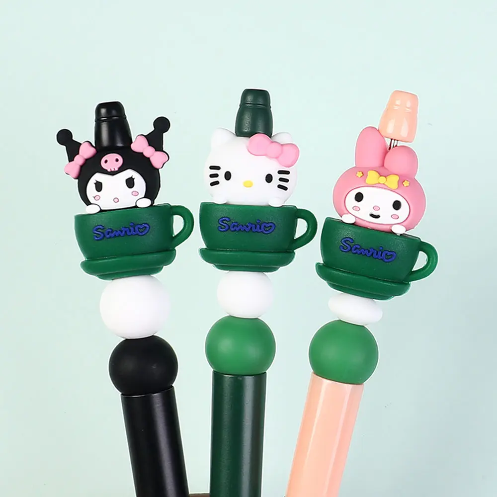 5pcs Hello Kitty My Melody Kuromi 3D silicone focal bead DIY pen keychain badge reel handmade crafts material - view 5