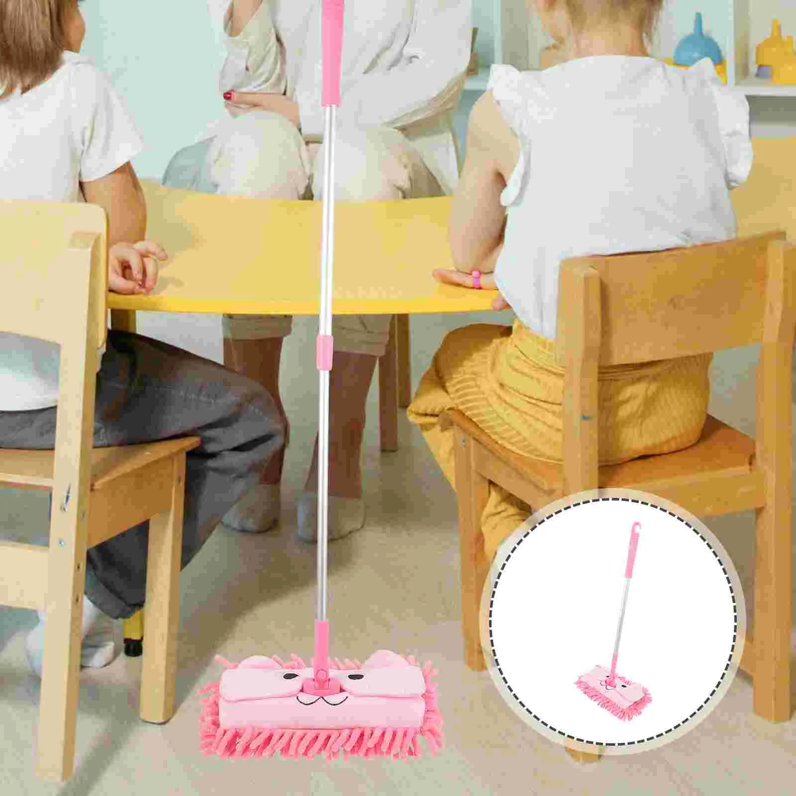 Mini Toy Mop Childrens Kids Household Pretend Play Educational Toddler Toys Baby mop for glass tiles floors