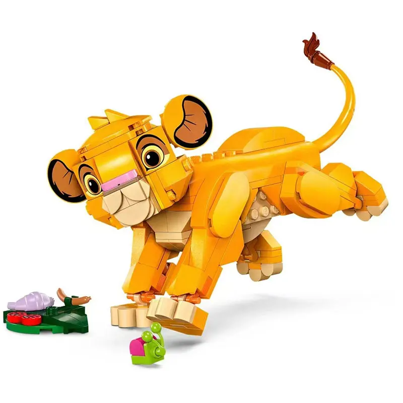 Lion Display Decoração Model Building Blocks, Brinquedos de tijolos para crianças, presente de aniversário, novo, 222 peças, 43243, 2024