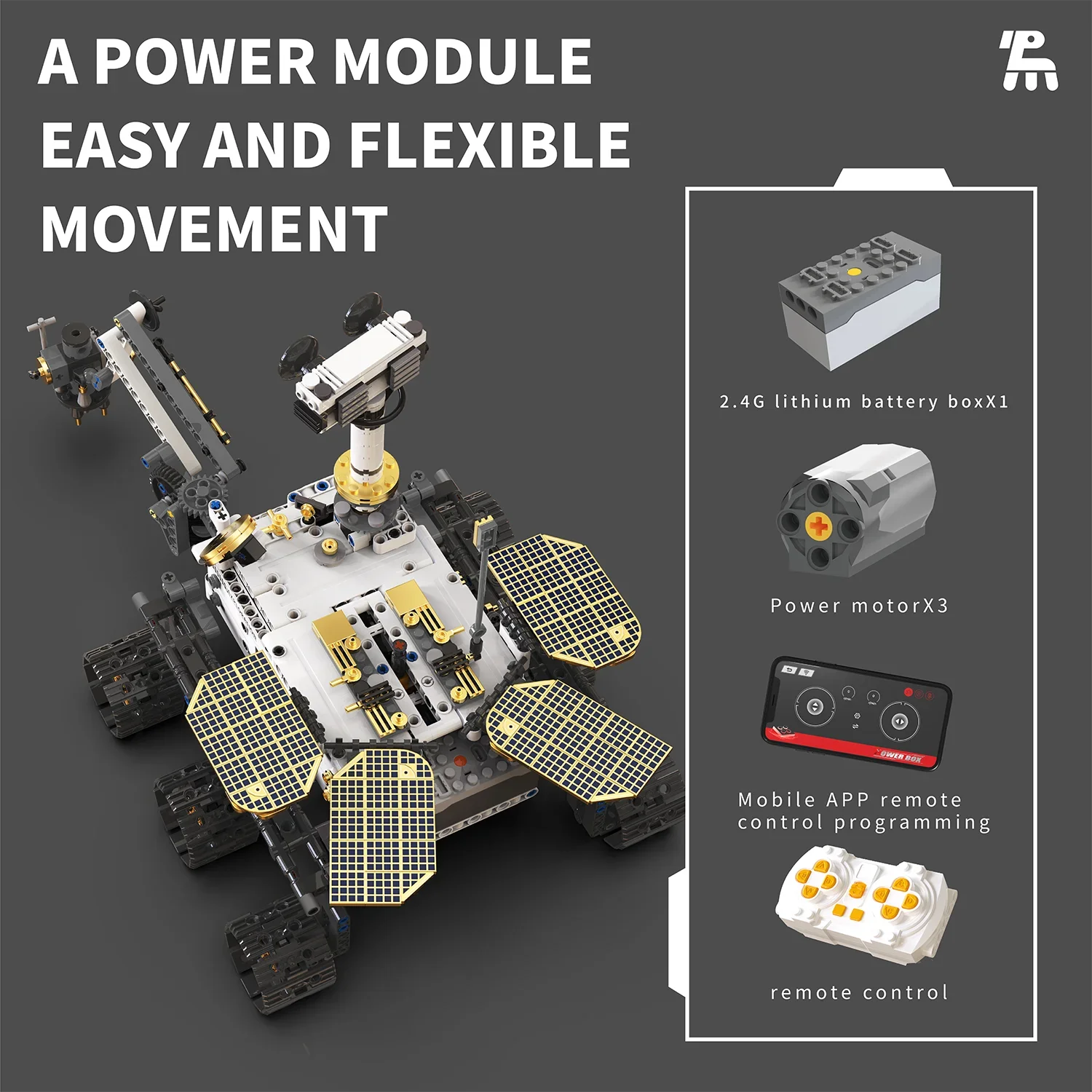 1007PCS Mars Exploration Rover Building Blocks Mechanical Space Construction Bricks Science STEM Educational Toys For Boys Gift
