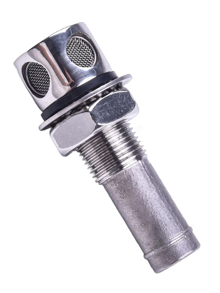 1pc Boat Fuel Vent Marine Boat Fuel Vent Straight Boat Flush Mount Fuel Gas TankVent For 5/8\