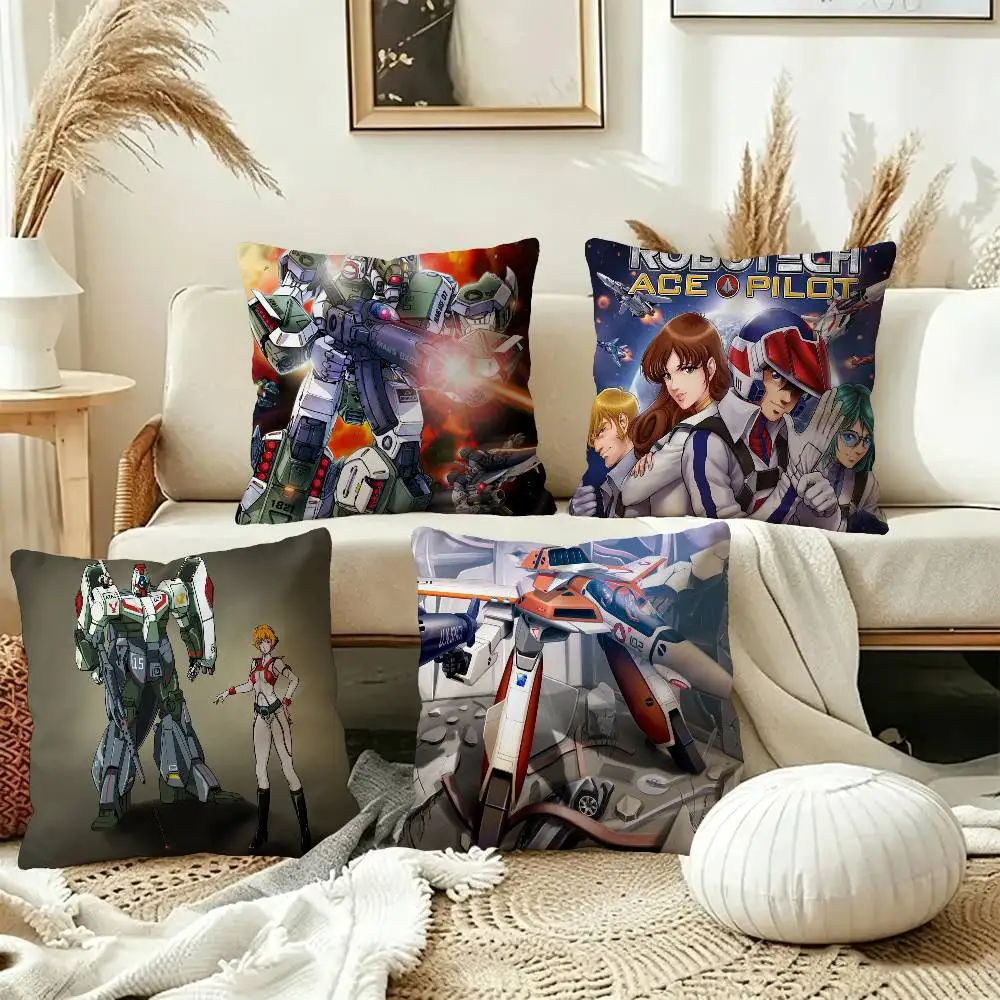 Robotech Personalized Pillow Cover Kids Bedroom Wild Party Decor Pillowcase kid Birthday shower Gift