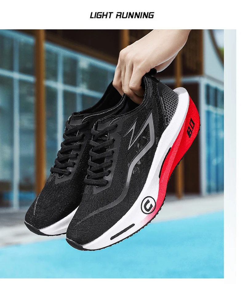 Herren Laufschuhe Atmungsaktive Carbonplatte Sportschuhe Bequeme Trainingsschuhe Outdoor Marathon Jogging Damen Tennisschuhe – Detail 31