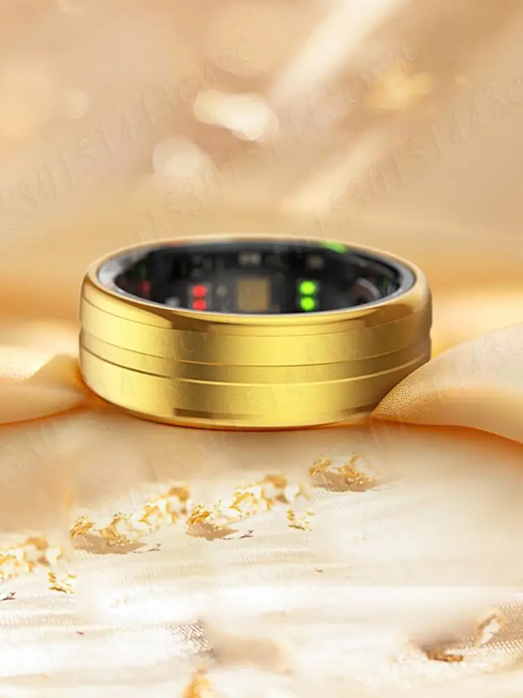 

BT Smart Ring Водонепроницаемый фитнес-трекер Кольцо Сердечный ритм Кислород в крови Мониторинг сна 5-7 дней Срок службы батареи для женщин