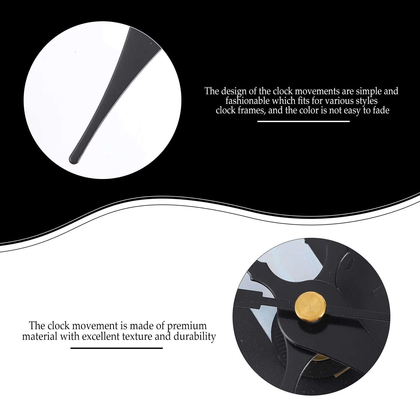 

5 Sets Clock Movement Parts Pointer Accessories Durable Plastic DIY Replacement Mechanism Quartz Wall Clock Home Office Bedroom