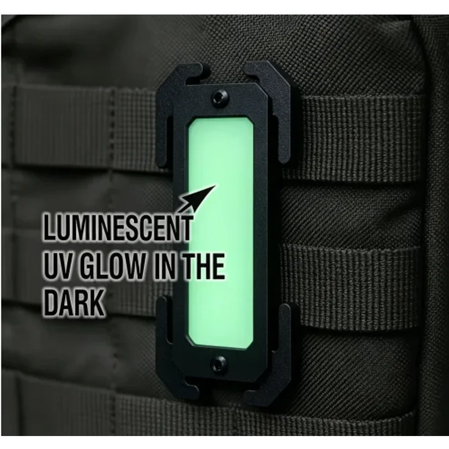 Tactical glow-in-the-dark Velcro tag, Molle mounting buckle, outdoor backpack light-absorbing panel, luminous identification pat