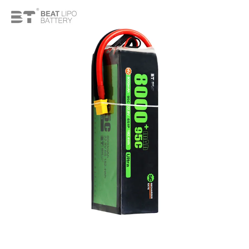 UAV FPV Model Battery 22.8V  8000mAh 95C High Discharge LiPo Battery for FPV Racing Freestyle Drone UAV Heavy Lift RC Quadcopter