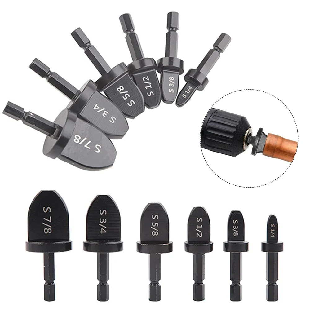 

5/6pc Hex Shank Imperial Tube Pipe Expander Support for Air Conditioner Conditioning Swaging Rotary Tool Set7/8 3/4 5/8 1/2 1/4"