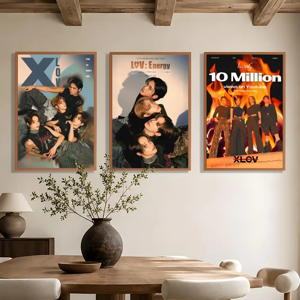 Kpop Group X-XLov Poster Wall Art Poster HD Waterproof PP Print Bedroom Living Room Office Decor Gift