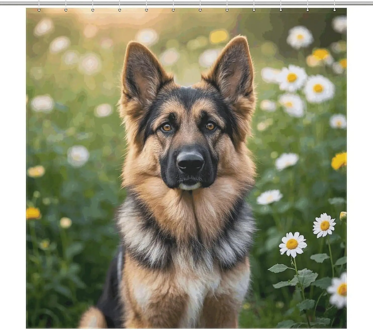 

Занавеска для душа с милой собакой, немецкая овчарка для ванной комнаты, водонепроницаемая занавеска для душа с 12 крючками, современные занавески для ванны для ванны