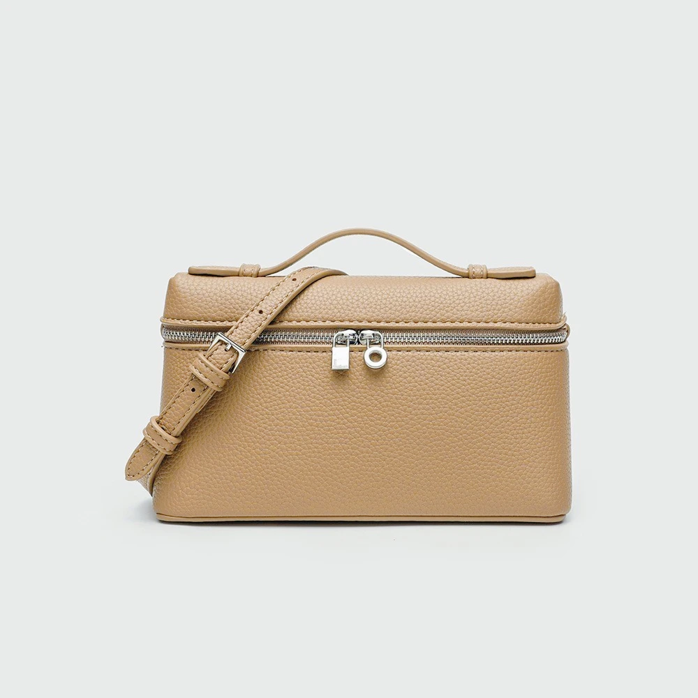 Premium Sense of Niche Lychee Grain Schultertasche, schlichte, modische Lunchbox-Damentasche, exquisite Mini-Handtasche, Umhängetasche