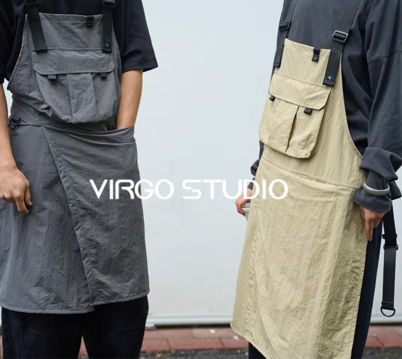 

Front Split Apron Floral Dining Coffee Workwear