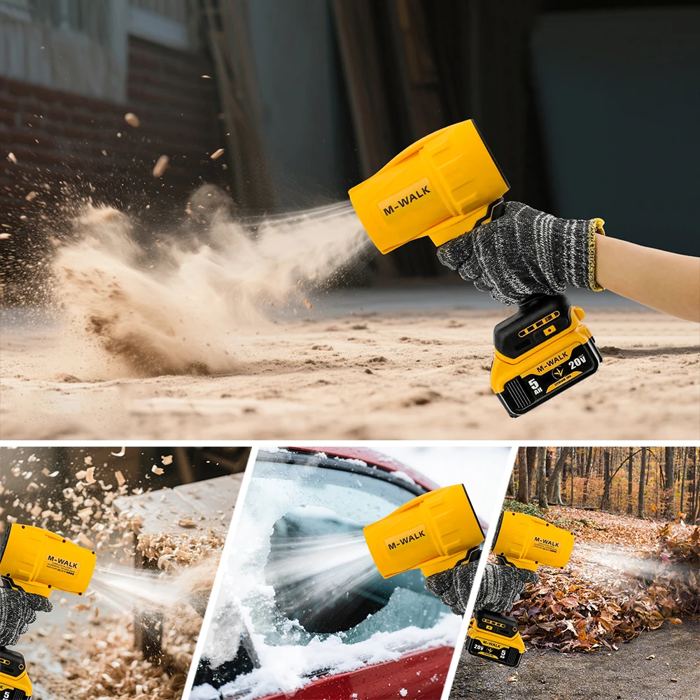 M-WALK 30000RPM Violent Blower Turbo Jet Fan Electric Air Duster Wind Speed Turbo Rechargeable For Dewalt 20V Battery Pins