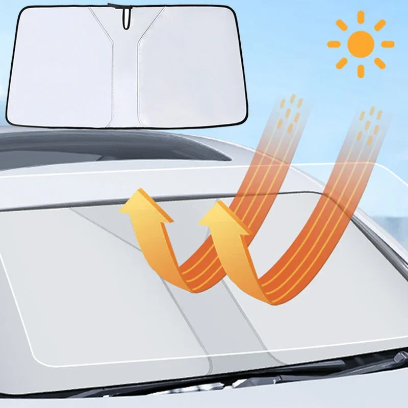 New Arrivals Car Front Windscreen Sunshades Auto Interior Thermal Insulation UV Protection Windshield Visor Car Accessories 1Pc