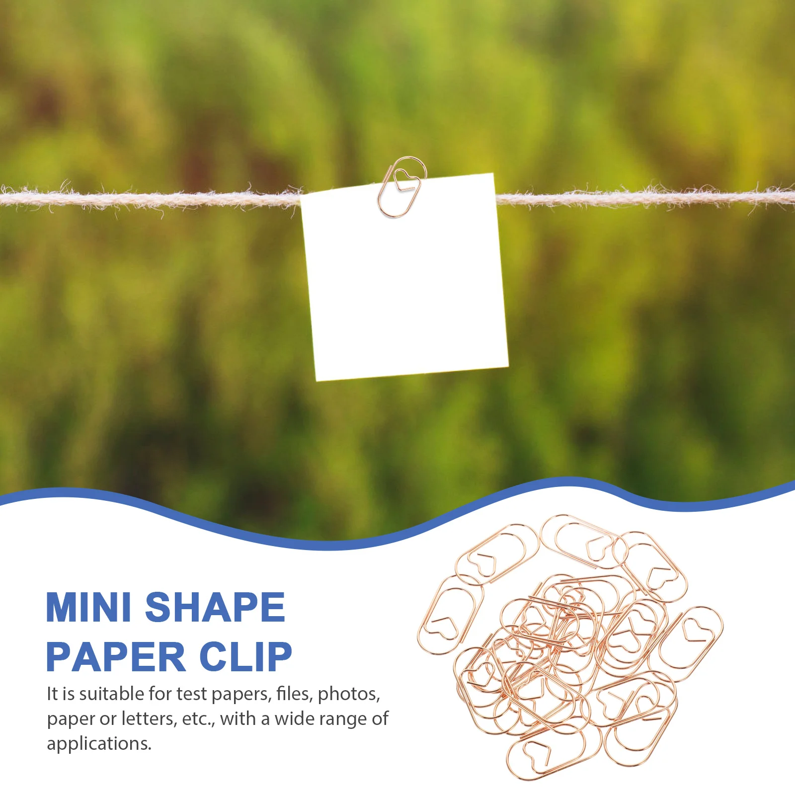 20pcs Metal Paperclips Strong Clamping Force Small Office File Clips For Documents Photos Creative Shaped Exquisite