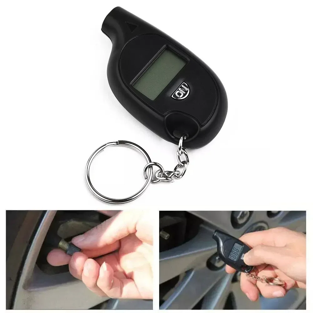 2-150 PSI Tire Gauge Digital Tire Pressure Meter ABS Material Easy Reading Four Units: PSI Kpa Bar Cm2 Key Ring Attachment