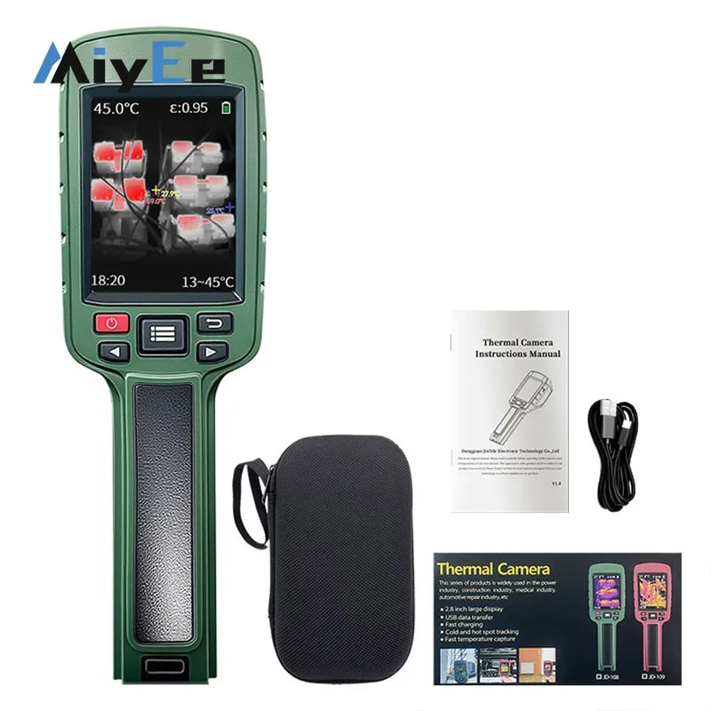 JD-108 JD-109 Industrial Handheld Infrared Thermal Imager 8-14um 60x60/160x120 HD Thermal Camera with 2.8-inch Screen 16GB SD